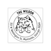 Cat Rag Doll Family Rücksendeadresse Gummistempel (Prägung)