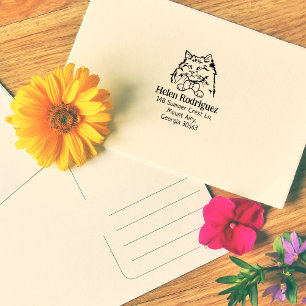 Cat Rag Doll Rücksendeadresse Gummistempel