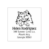 Cat Rag Doll Rücksendeadresse Gummistempel (Prägung)