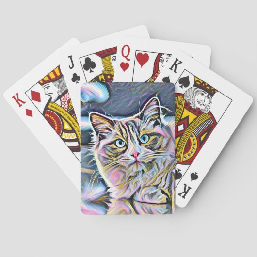 Cat ragdoll kitta spielkarten (Rückseite)