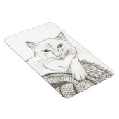 Cat Ragdoll Portrait Flexible Magnet (Rechte Seite)