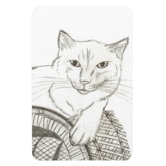 Cat Ragdoll Portrait Flexible Magnet (Vertikal)