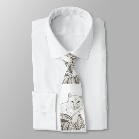 Cat Ragdoll Portrait Krawatte (Gebunden)