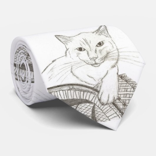 Cat Ragdoll Portrait Krawatte (Gerollt)