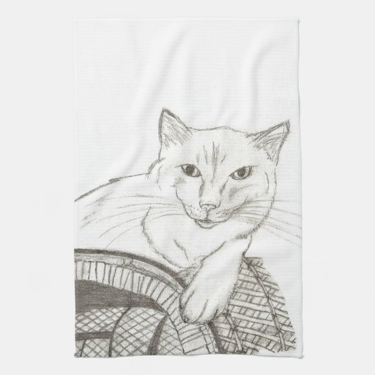 Cat Ragdoll Portrait Küchen Handtücher (Vertikal)