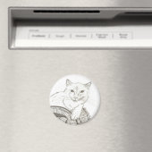 Cat Ragdoll Portrait Magnet (In Situ (Geschirrspüler))