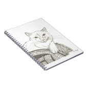 Cat Ragdoll Portrait-Notebook Notizblock (Rechte Seite)