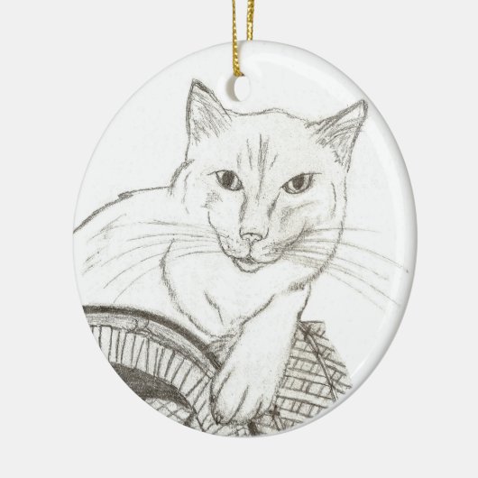 Cat Ragdoll Portrait Ornament (Links)