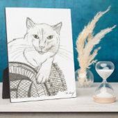 Cat Ragdoll Portrait Plaque Fotoplatte (Seite)