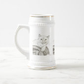 Cat Ragdoll Portrait Stein Bierglas (Links)