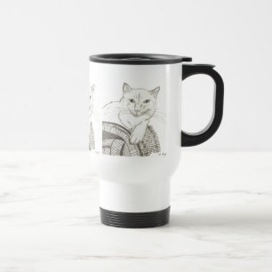 Cat Ragdoll Portrait Travel Mug Reisebecher