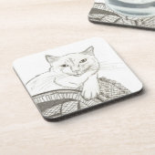 Cat Ragdoll Portrait Untersetzer - Set 6 (Linke Seite)