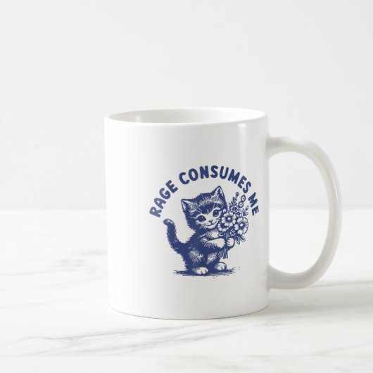 Cat Rage verzehrt mich Kaffeetasse (Rechts)