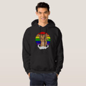 Cat Rainbow Glitzer Kawaii Cats farbenfroh Hoodie (Vorne ganz)