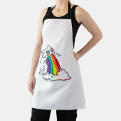 cat rainbow vomit schürze (InSitu)