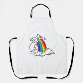 cat rainbow vomit schürze (Vorderseite)