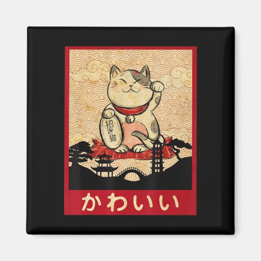 Cat Ramen Bowl Anime Japanisch Noodles Kawaii Neko Magnet (Vorne)