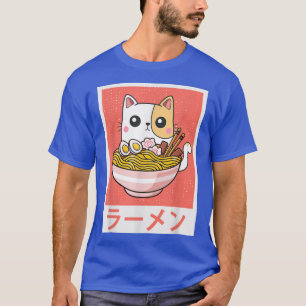Cat Ramen Bowl Japanisch Noodles Kawaii Neko Anime T-Shirt