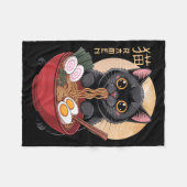 Cat Ramen Funny Graphic Tees Japanese Kawaii Cat A Fleecedecke (Vorderseite (Horizontal))