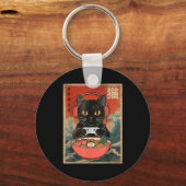 Cat Ramen Japanese Funny Graphic Kawaii Anime  Schlüsselanhänger (Vorderseite)