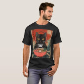 Cat Ramen Japanese Funny Graphic Kawaii Anime  T-Shirt (Vorne ganz)