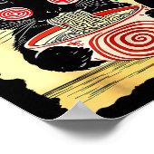 Cat Ramen Japanese Funny Graphic Tees Kawaii Anime Poster (Ecke)