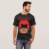 Cat Ramen Japanese Funny Graphic Tees Kawaii Cat A (Vorne ganz)