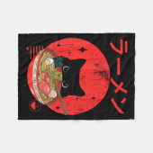 Cat Ramen Japanese Funny Graphic Tees Kawaii Cat A Fleecedecke (Vorderseite (Horizontal))