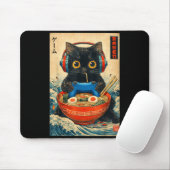 Cat Ramen Japanese Funny Graphic Tees Kawaii Cat A Mousepad (Mit Mouse)