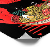 Cat Ramen Japanese Funny Graphic Tees Kawaii Cat A Poster (Ecke)