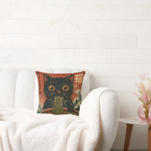 Cat Ramen Japanisch Funny Graphic Kawaii Cat Anime Kissen