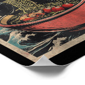 Cat Ramen Japanisch Funny Kawaii Cat Graphic Mens Poster (Ecke)