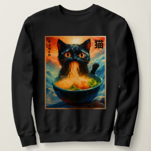 Cat Ramen Japanisch Kawaii Cat Anime Cat Ramen Sweatshirt