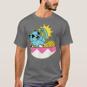 Cat Ramen Kawaii Anime Men Frauen Kinder T-Shirt