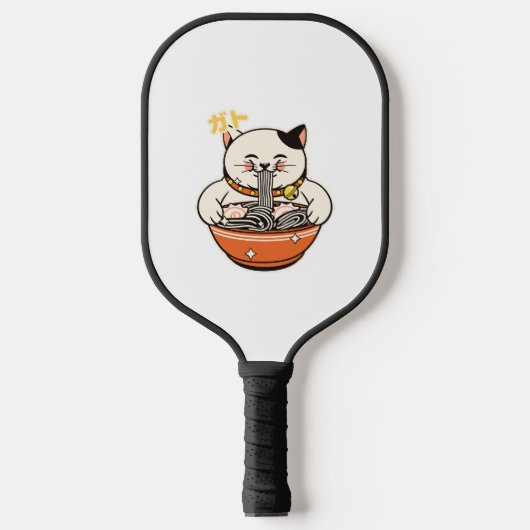 Cat Ramen Kawaii Design Pickleball Schläger (Vorderseite)
