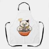 Cat Ramen Kawaii Design Schürze (Vorderseite)
