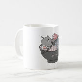 Cat Ramen Kawaii Kaffeetasse (Vorderseite Links)