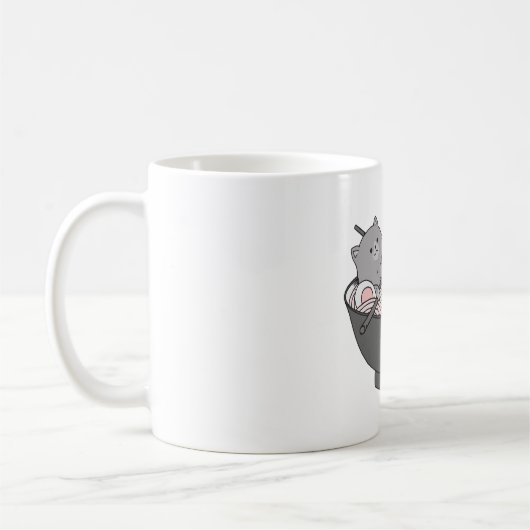 Cat Ramen Kawaii Kaffeetasse (Links)