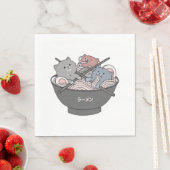 Cat Ramen Kawaii Serviette (Beispiel)