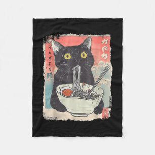 Cat Ramen Noodle Japanisch Anime Manga Ramen Kawai Fleecedecke