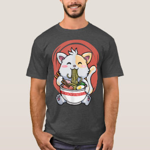 Cat Ramen Noodle Japanisch Kawaii Kleidung für Kin T-Shirt