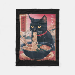 Cat Ramen Noodle Japanischer Anime Kawaii gibt Men Fleecedecke
