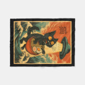 Cat Ramen Ufo Funny Japanese Anime Tee Men Women T Fleecedecke (Vorderseite (Horizontal))