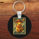 Cat Ramen Ufo Funny Men Women Teens Kids Japanese  Schlüsselanhänger (Vorderseite)