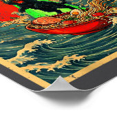 Cat Ramen Ufo Japanese Anime Graphic Tees Men Wome Poster (Ecke)