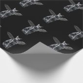 Cat Raven Creepy Crow Wings Gothic Kitty Geschenkpapier (Ecke)