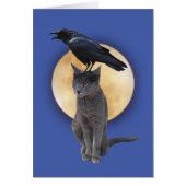 Cat Raven Moon Card (Vorne)