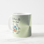 Cat Raw Gefüttert Kaffeetasse (Vorderseite Links)