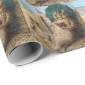 Cat Reading a Book by Louis Wain Geschenkpapier (Rolleneckpunkt)