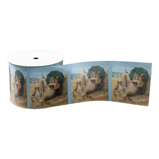 Cat Reading a Book by Louis Wain Ripsband (Spule)